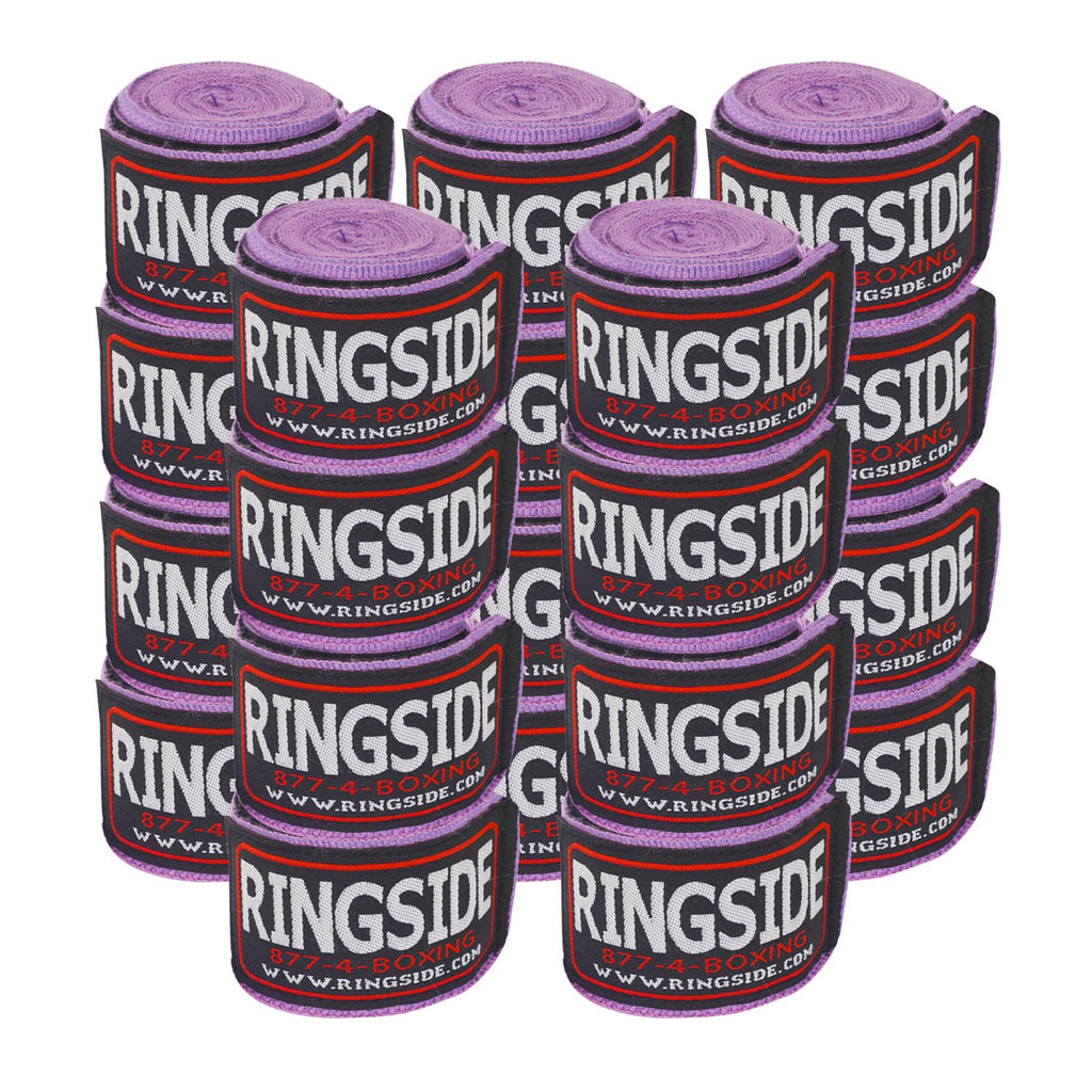 Ringside Mexican Style Boxing Hand Wraps (10 Pairs Pack), Neon Purple
