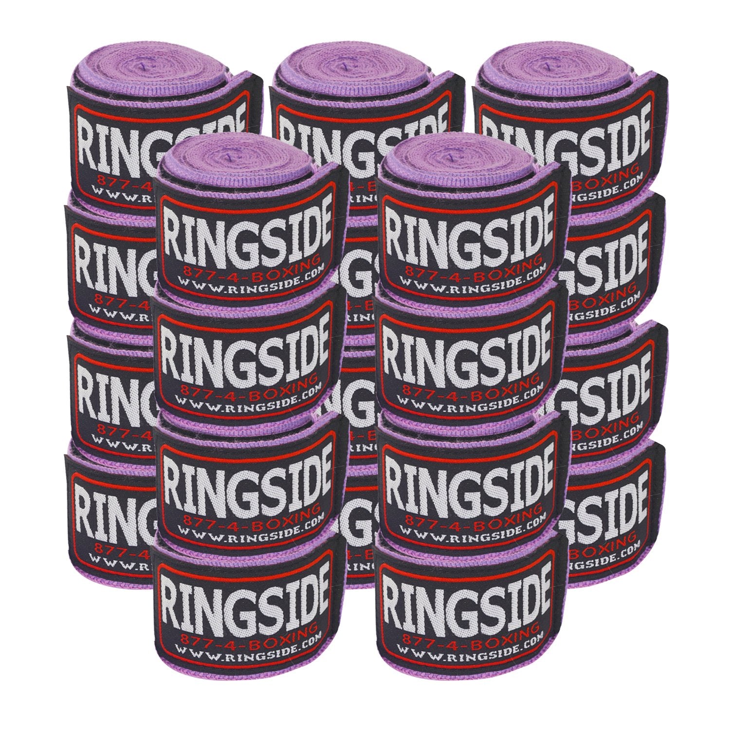 Ringside Mexican Style Boxing Hand Wraps (10 Pairs Pack), Neon Purple