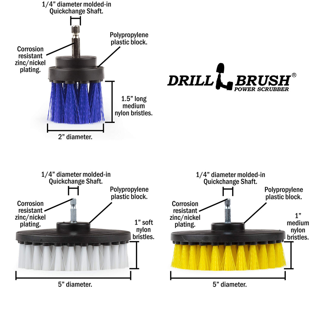 Cleaning Supplies - Bathroom Accessories - Drill Brush - Grout Cleaner - Sink - Bathtub - Bath Mat - Shower Cleaner - Glass Clea