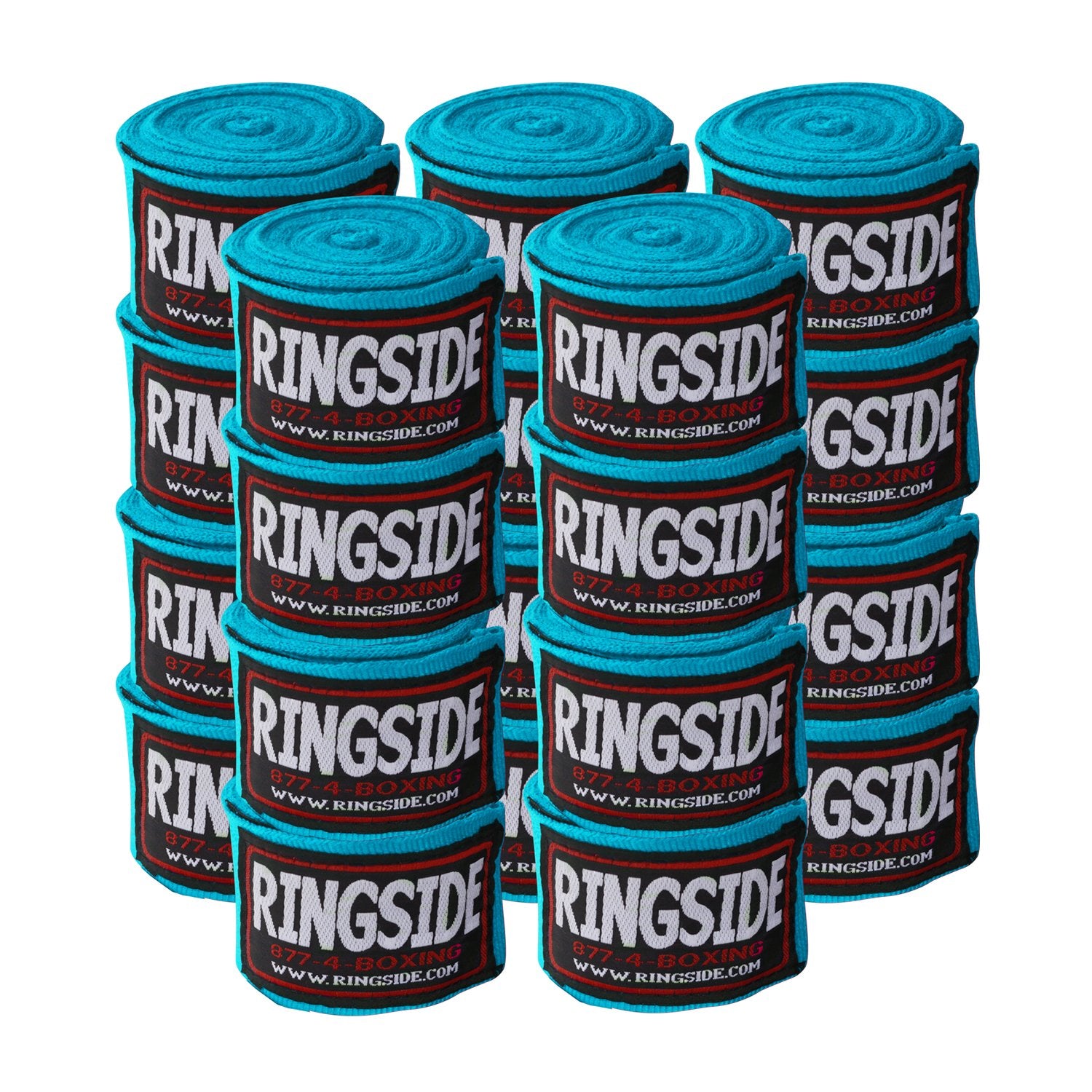 Ringside Mexican Style Boxing Hand Wraps (10 Pairs Pack), Electric Blue , 180''