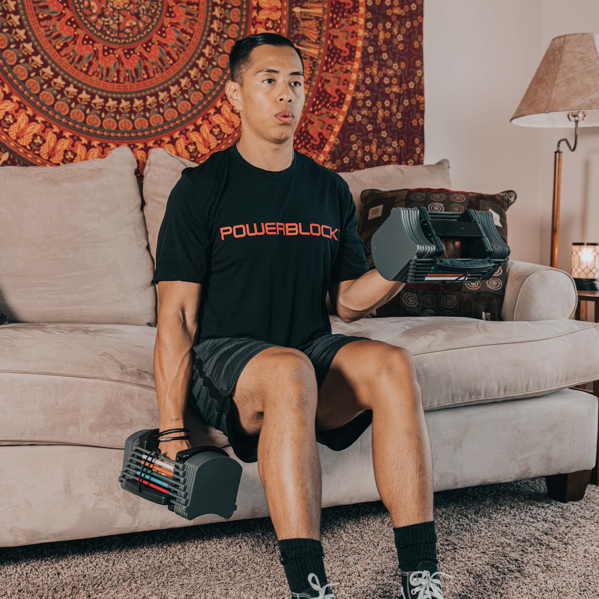 Powerblock Sport 24 Adjustable Dumbbells, Sold In Pairs, 3-24 Lb. Dumbbells, Durable Steel Build, Innovative At Home Workout Equ