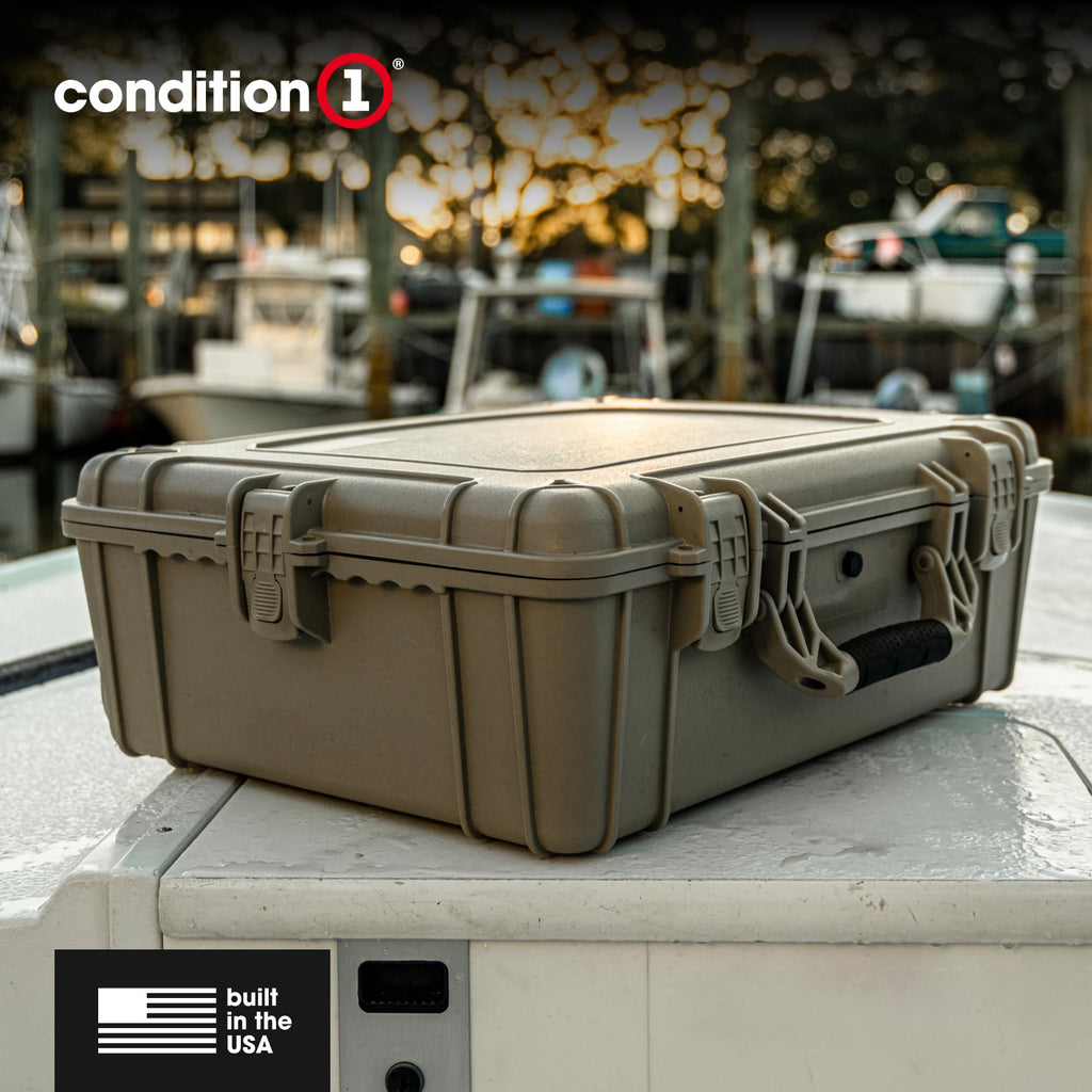 Condition 1 25 Large Waterproof Hard Case Model 839 With Foam, Portable Protective Storage Box For Travel, Hunting, Military, Ta