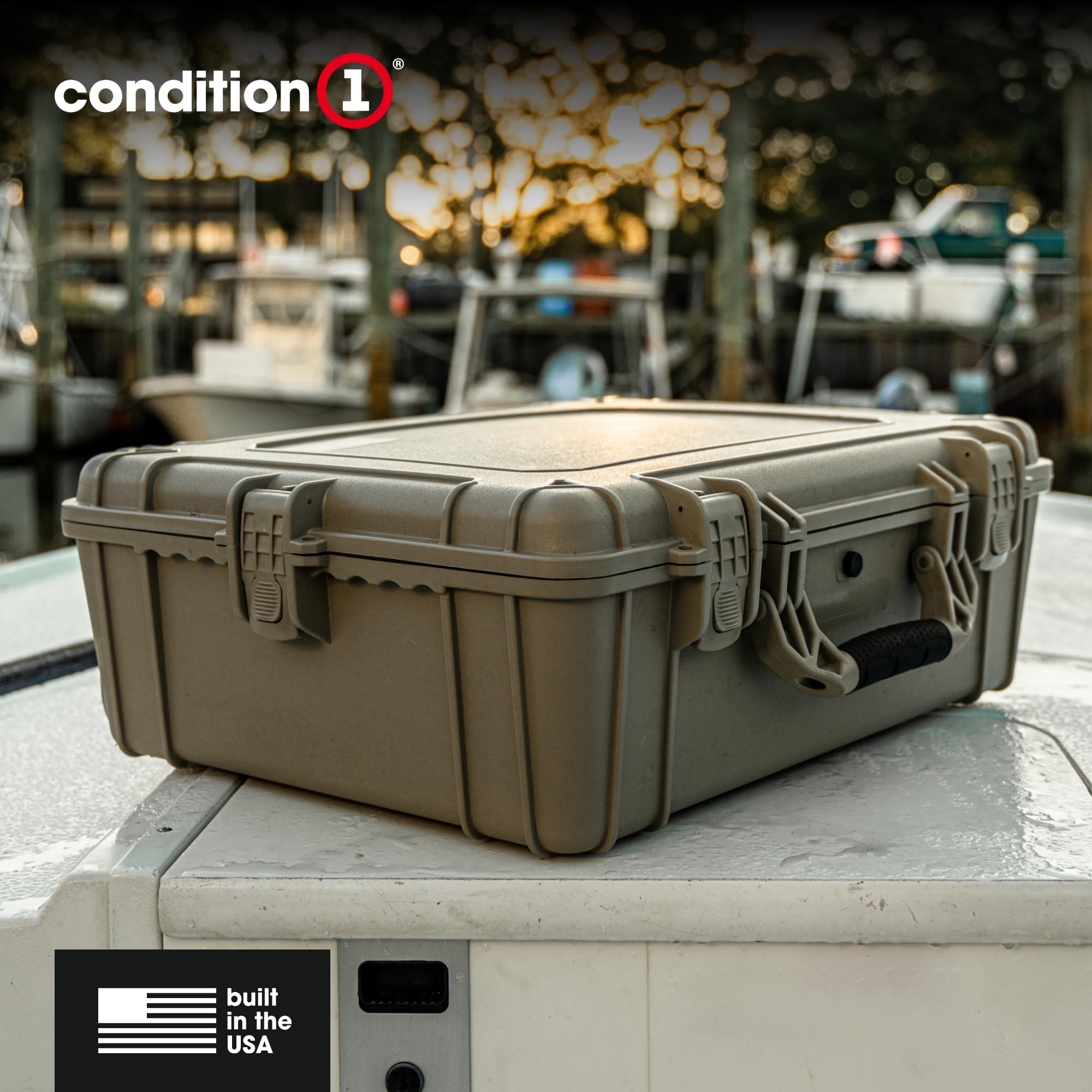 Condition 1 25 Large Waterproof Hard Case Model 839 With Foam, Portable Protective Storage Box For Travel, Hunting, Military, Ta