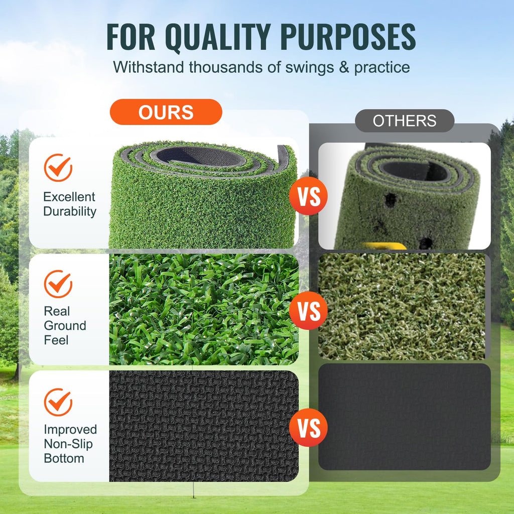 Vevor 5X4Ft Golf Hitting Mat Turf Golf Training Aid Indoor Outdoor Practice