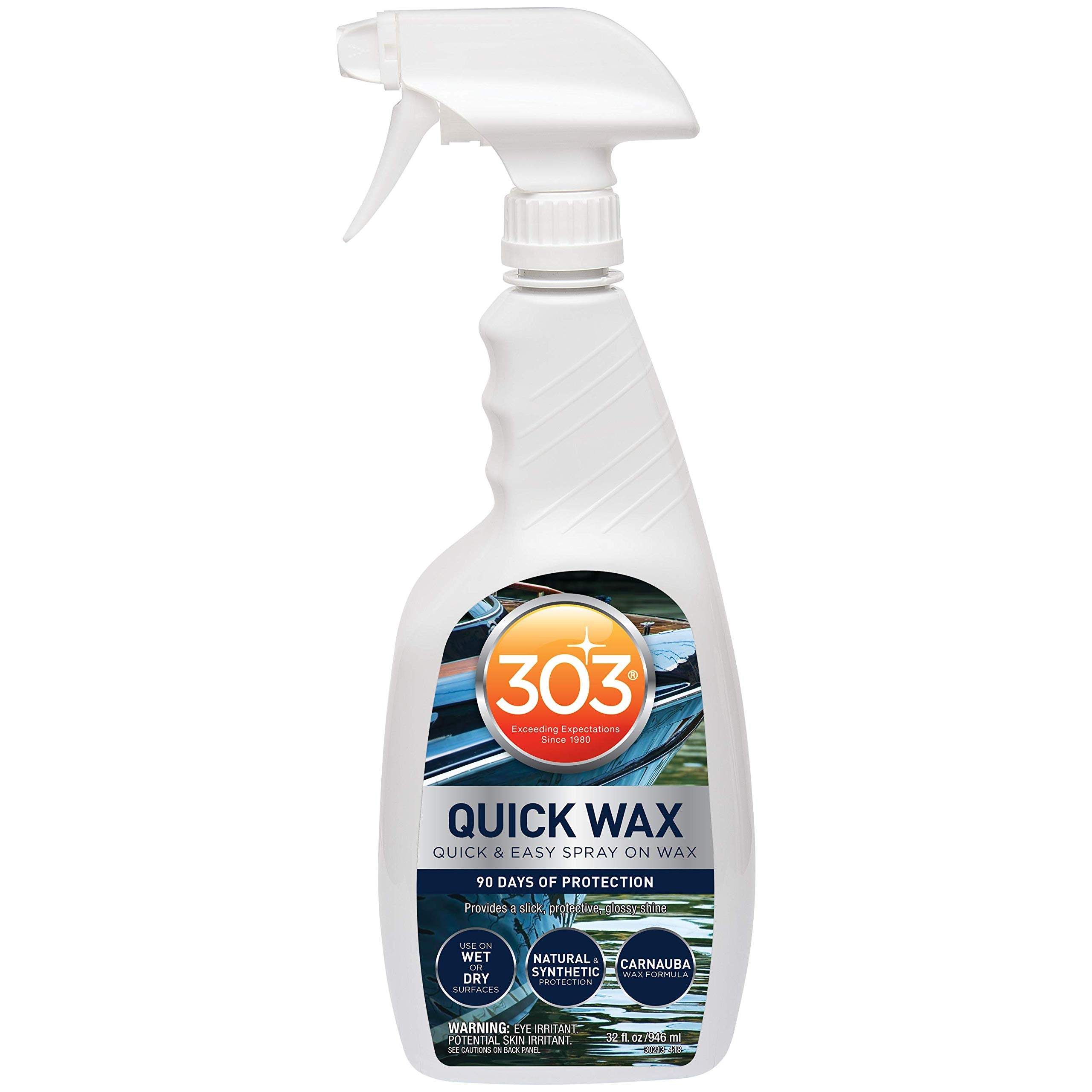 303 Products Marine Quick W- Easy Spray On W- 90 Days Of Protection - Provides A Slick, Protective, Glossy Shine - Use On Wet /