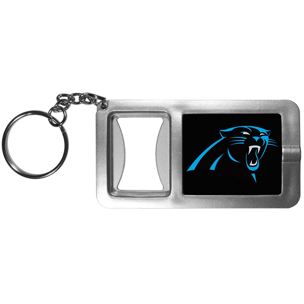 NFL Siskiyou Sports Fan Shop Carolina Panthers Flashlight Key Chain with Bottle Opener One Size Black