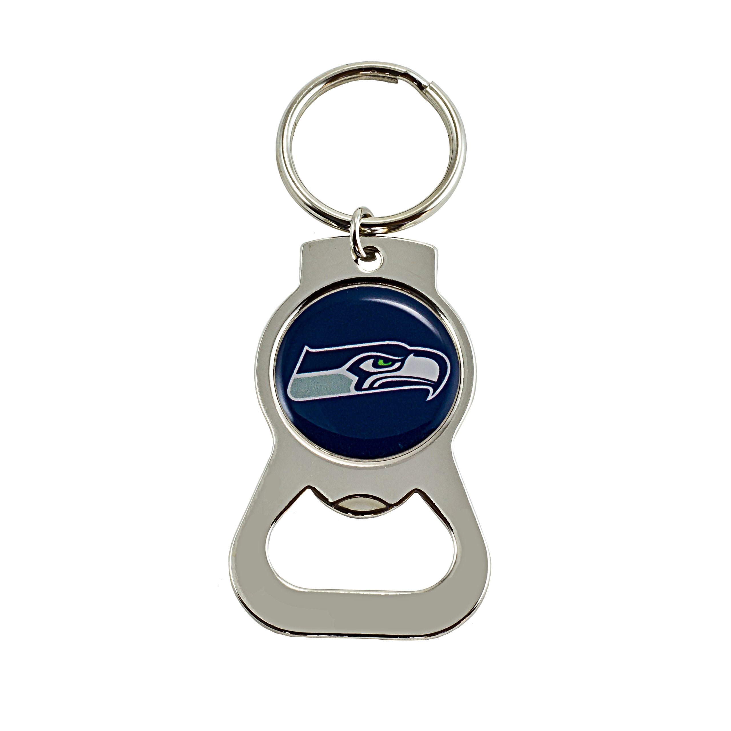 aminco NFL Seattle Seahawks Bottle Opener Keychain, 3.5 X 1.5 X 0.3 inches