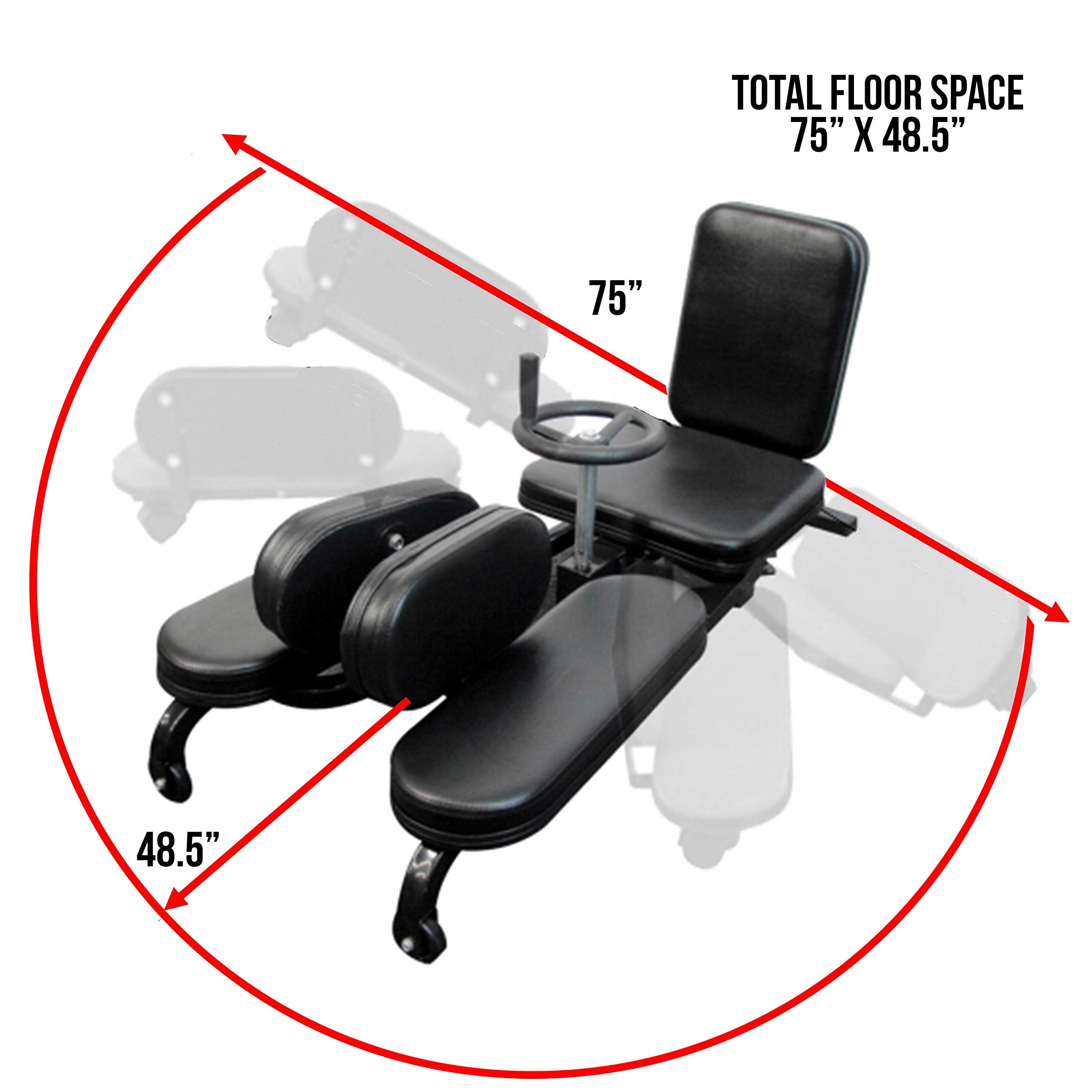 Valor Fitness Adjustable Leg Stretcher Adductor Machine -Leg Split Flexibility Training Equipment - 180 Degrees - Stretching Hom