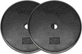 Yes4All Standard 1-Inch Cast Iron Weight Plates 5, 7.5, 10, 15, 20, 25 Lbs (Single & Pair), Black