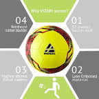 Toledo Soccer Ball-Neon Yellow/Red - Vizari Sports