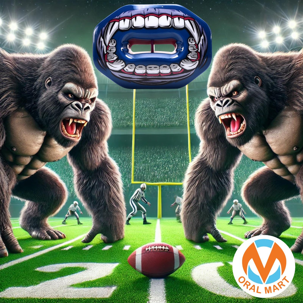 Oral Mart Football Mouth Guard (King Kong) - Instant Fit Lip Guard Mouthpiece- Football Mouthguard Pacifier Protector