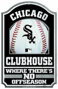 MLB Chicago White Sox 11-by-17 Inch Clubhouse Wood Sign