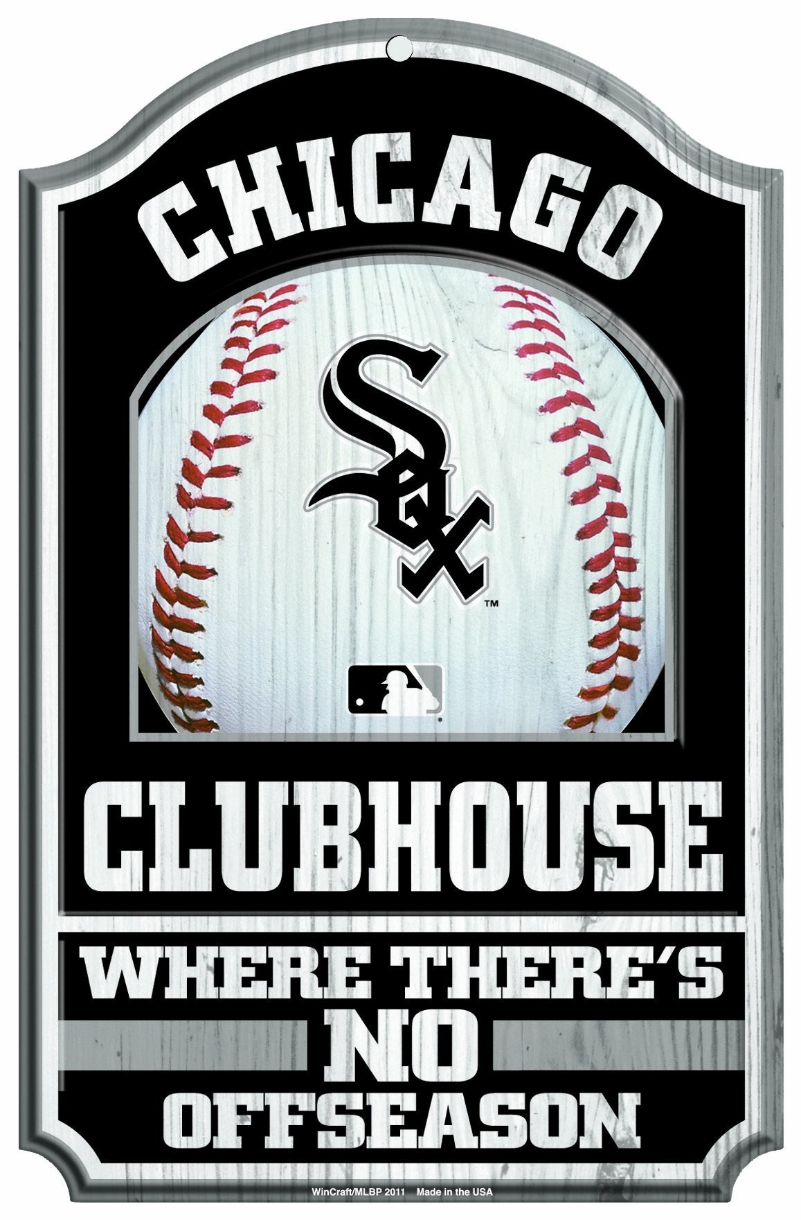 MLB Chicago White Sox 11-by-17 Inch Clubhouse Wood Sign