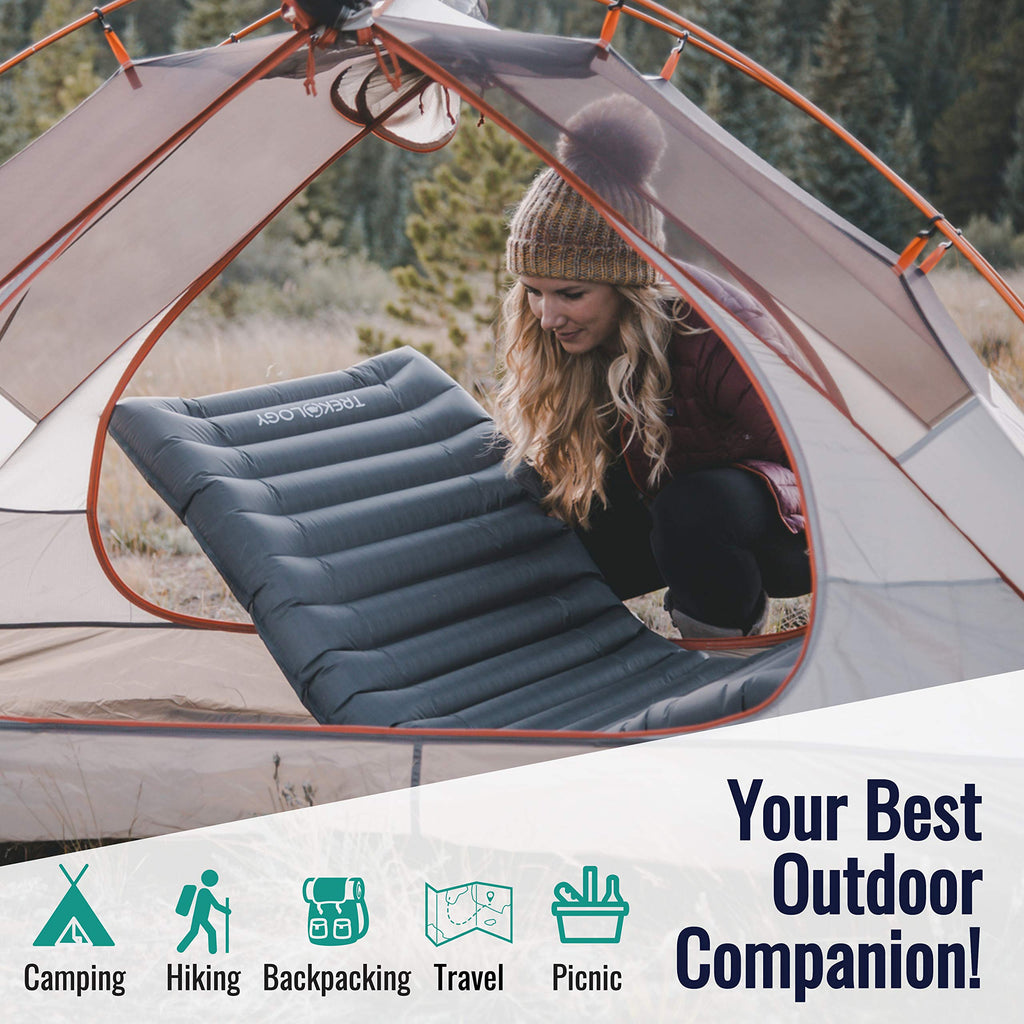 Trekology Ul80 Ultralight Inflatable Backpacking Sleeping Pad For Camping
