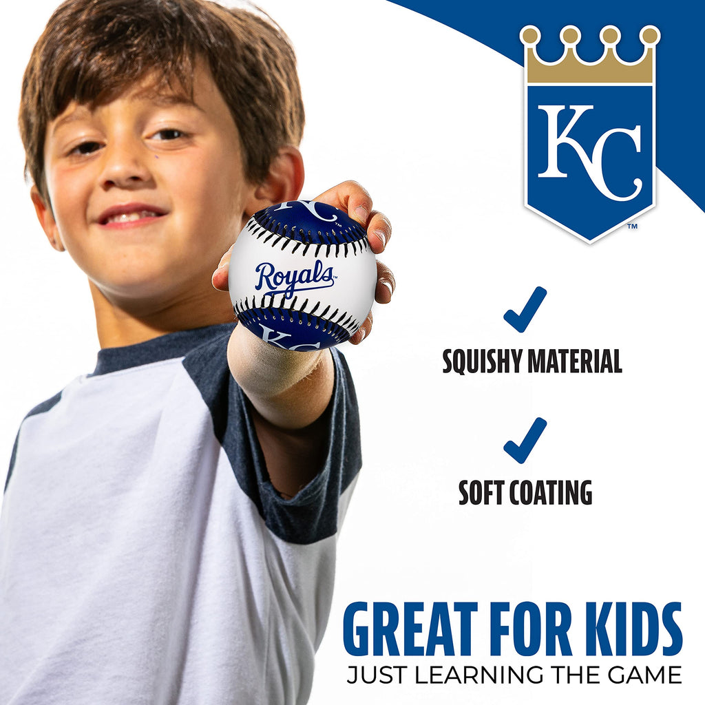 Franklin Sports Mlb Kansas City Royals Team Baseball - Mlb Team Logo Soft Baseballs - Toy Baseball For Kids - Great Decoration F