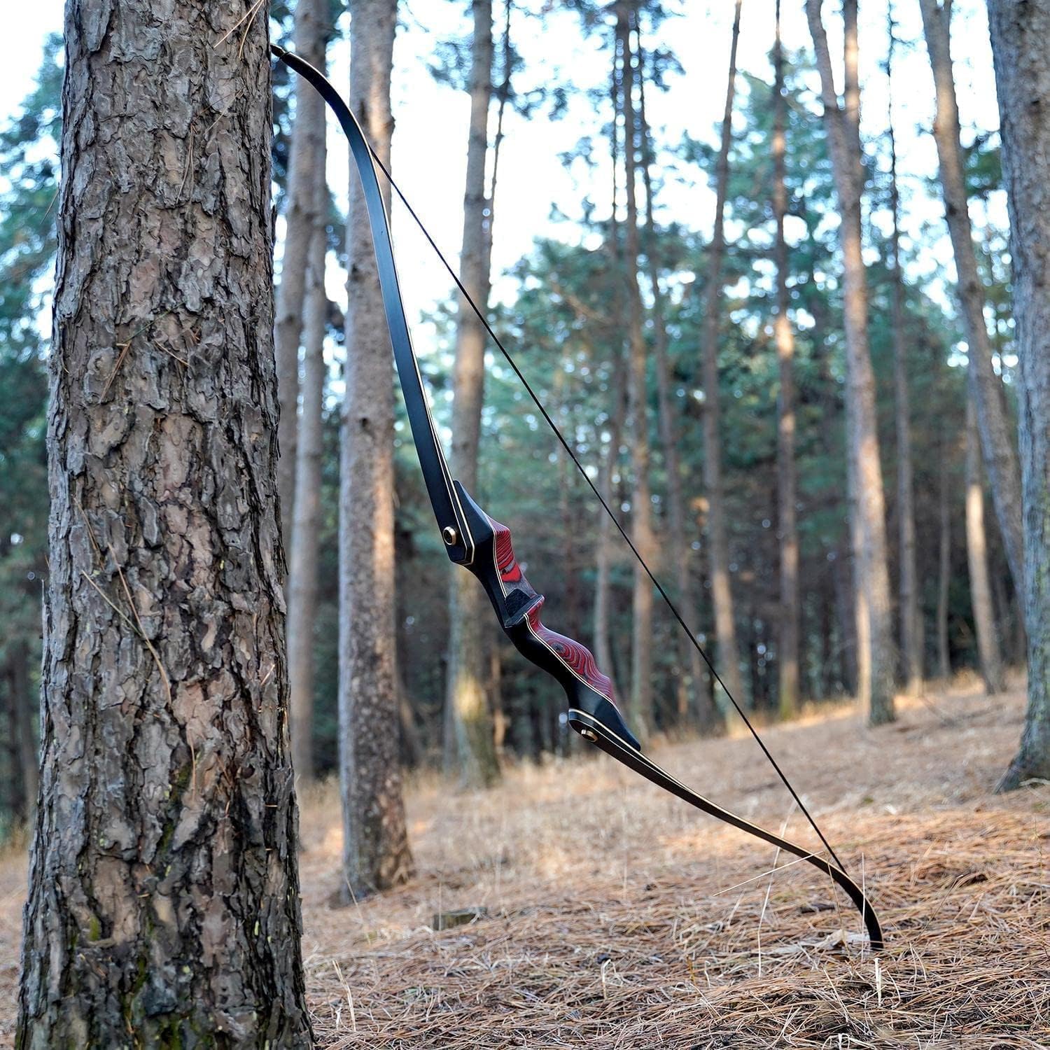 Pmz Recurve Bow And Arrow, Newset Professional Aldults Archery Hunting Bow, 60'' Wooden Takedown Bow, For Youth Beginners To Adv