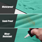 Odoland Pocket Blanket Picnic Blanket, 71 X 63 Sandproof Waterproof Outdoor Beach Blanket With Portable Bag, Foldable Lightweigh