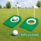 Hooqict 2 Pack Golf Putting Cup With Flag Indoor Practice Training Aids Plastic Golf Putting Hole Putter Regulation Cup For Kids