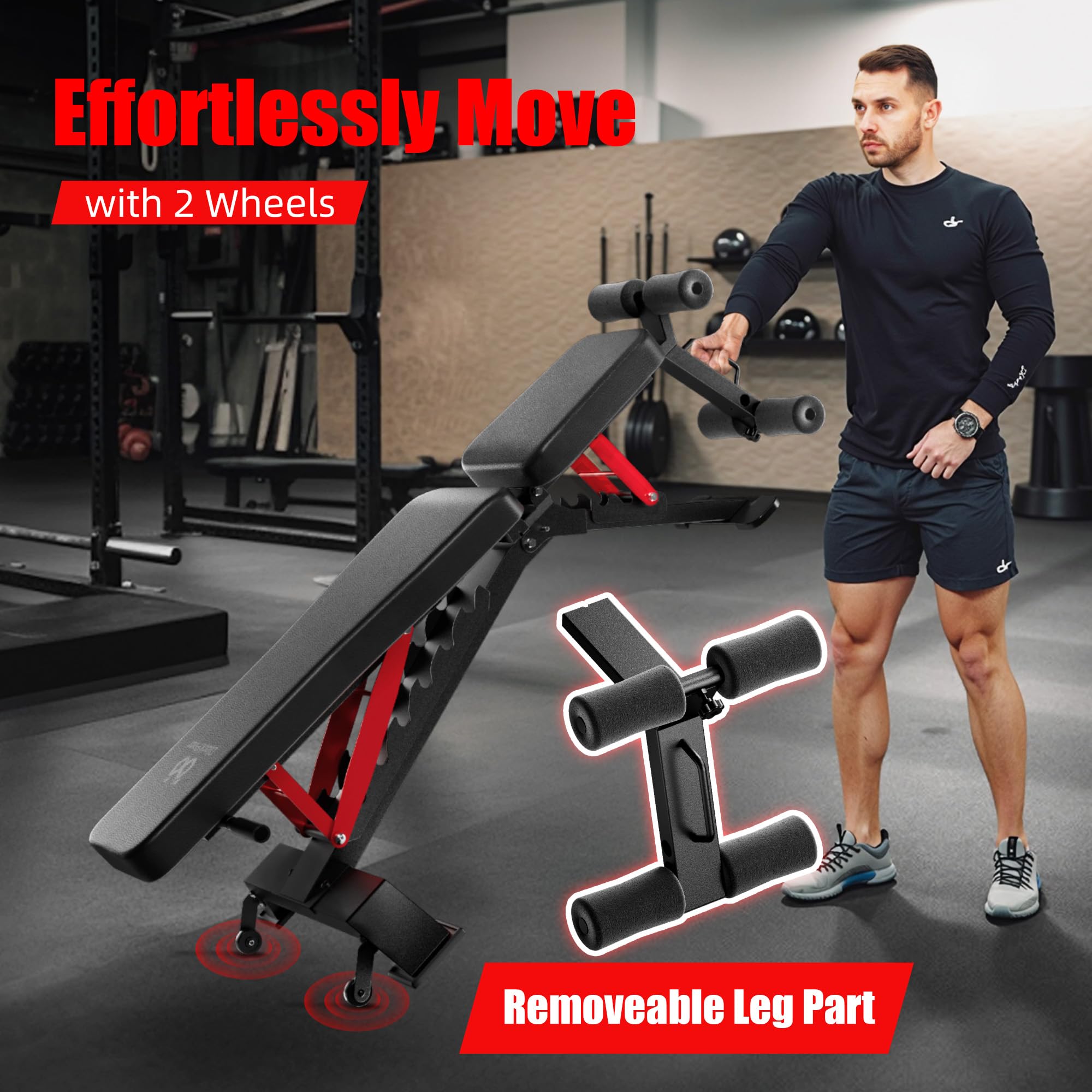 Blackpear Adjustable Weight Bench - Workout Bench For Home Gym, 1300Lb Capacity Heavy Duty Exercise Foldable Strength Training B