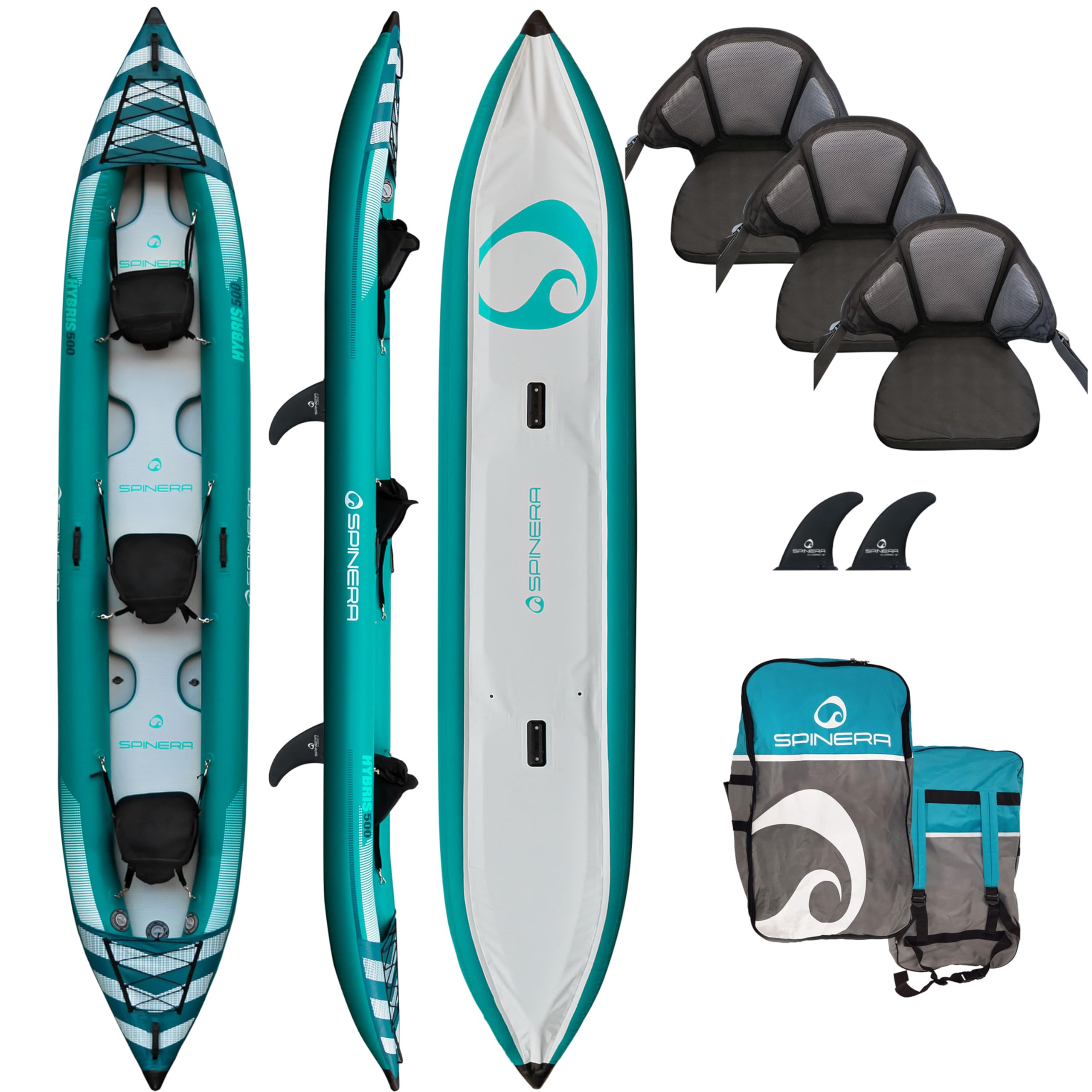 Spinera Hybris Kayak | Recreational | Allround | Full Inflatable | Reinforced SpinTEX Tubes & Dropstitch Floor | Available as 1,