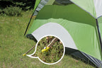 Abccanopy 15 Inch Tent Stakes 10 Pcs Non-Rust Metal Ground Anchors, Heavy Duty Spikes With 4 Ropes For Outdoor Camping, Yellow