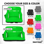 Driftsun Stadium Seats With Back Support, Deluxe Bleacher Chairs With Back Support And Cushion, Padded Stadium Seats, Waterproof