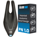 ISM PN 1.0 Narrow Road Bicycle Seat for Men and Women - Noseless Bike Seat with Optimal Leg Clearance for Road, Time Trial, Tria