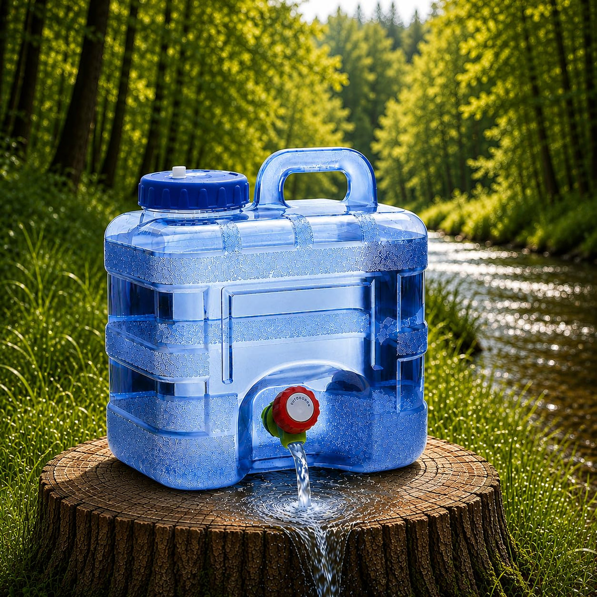 Nasmodo Water Can 10 Litre with Tap for Home Portable Camping Picnic Hiking Water Tank Storage Container for Travelling Water Ca