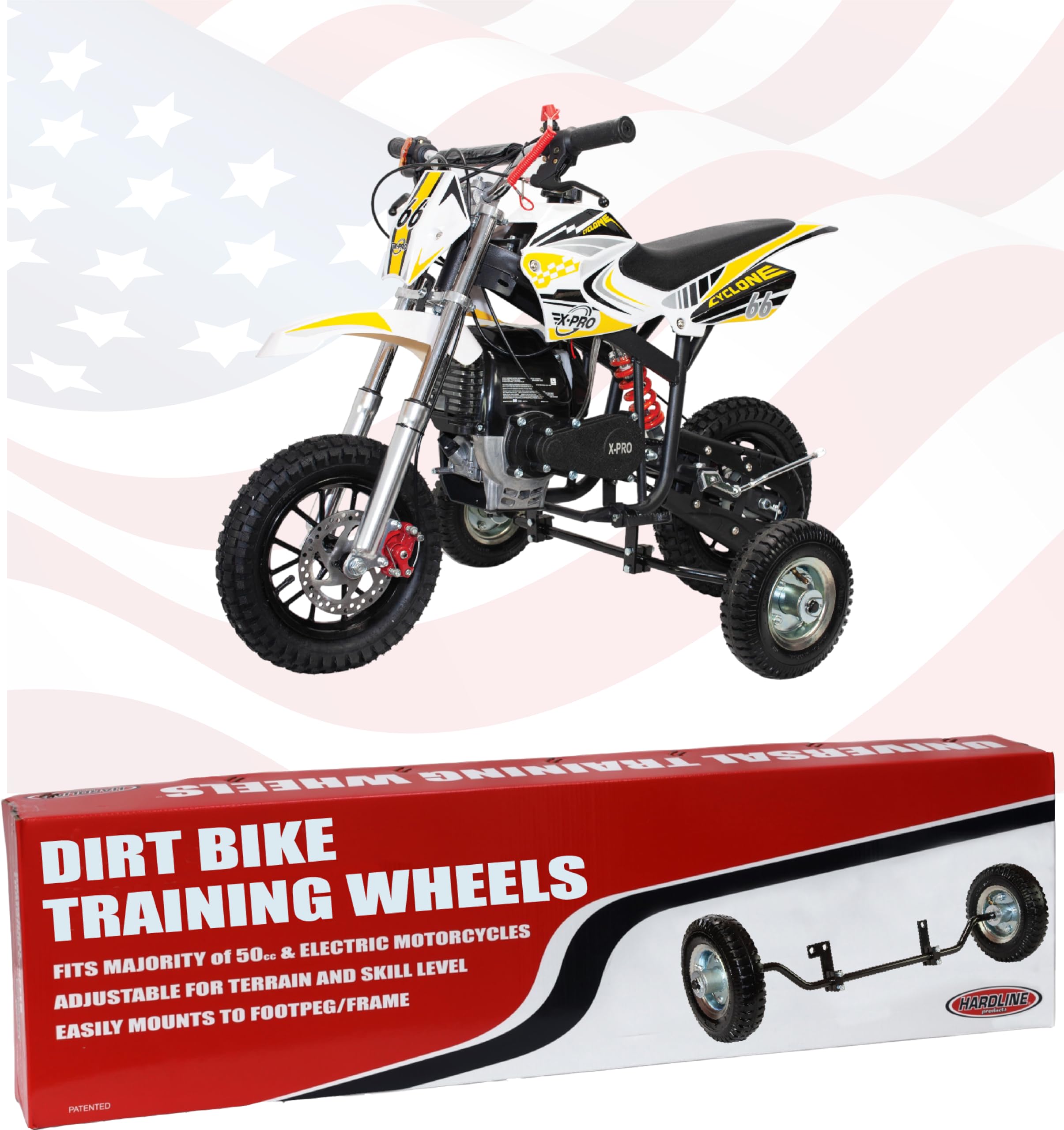 Hardline Products USA Wheels for Tots Training Wheels (X-PRO Cyclone)