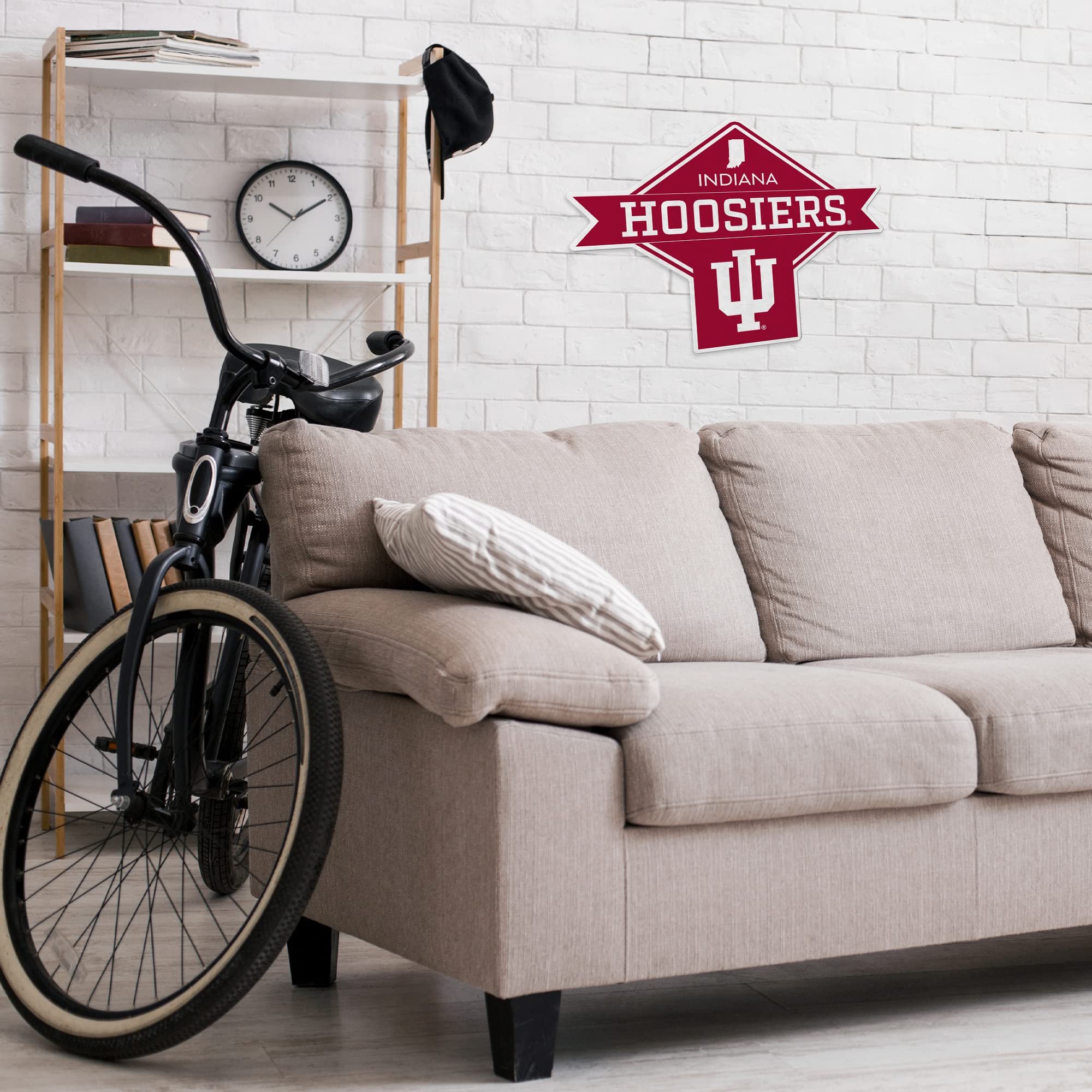 Rico Industries Ncaa Indiana Hoosiers Diamond Shape Cut Pennant - Home And Living Room D  Cor - Soft Felt Ez To Hang