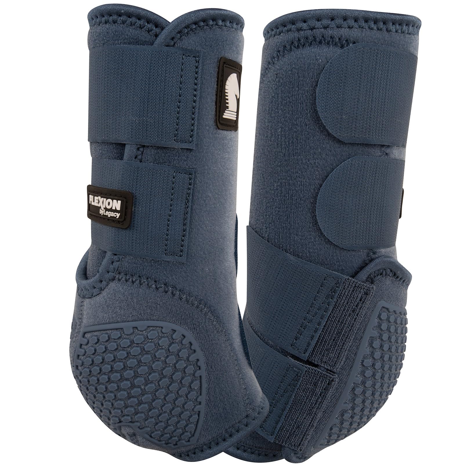 Classic Equine Flexion by Legacy2 Support Boots, Front (Dark Denim, Large)