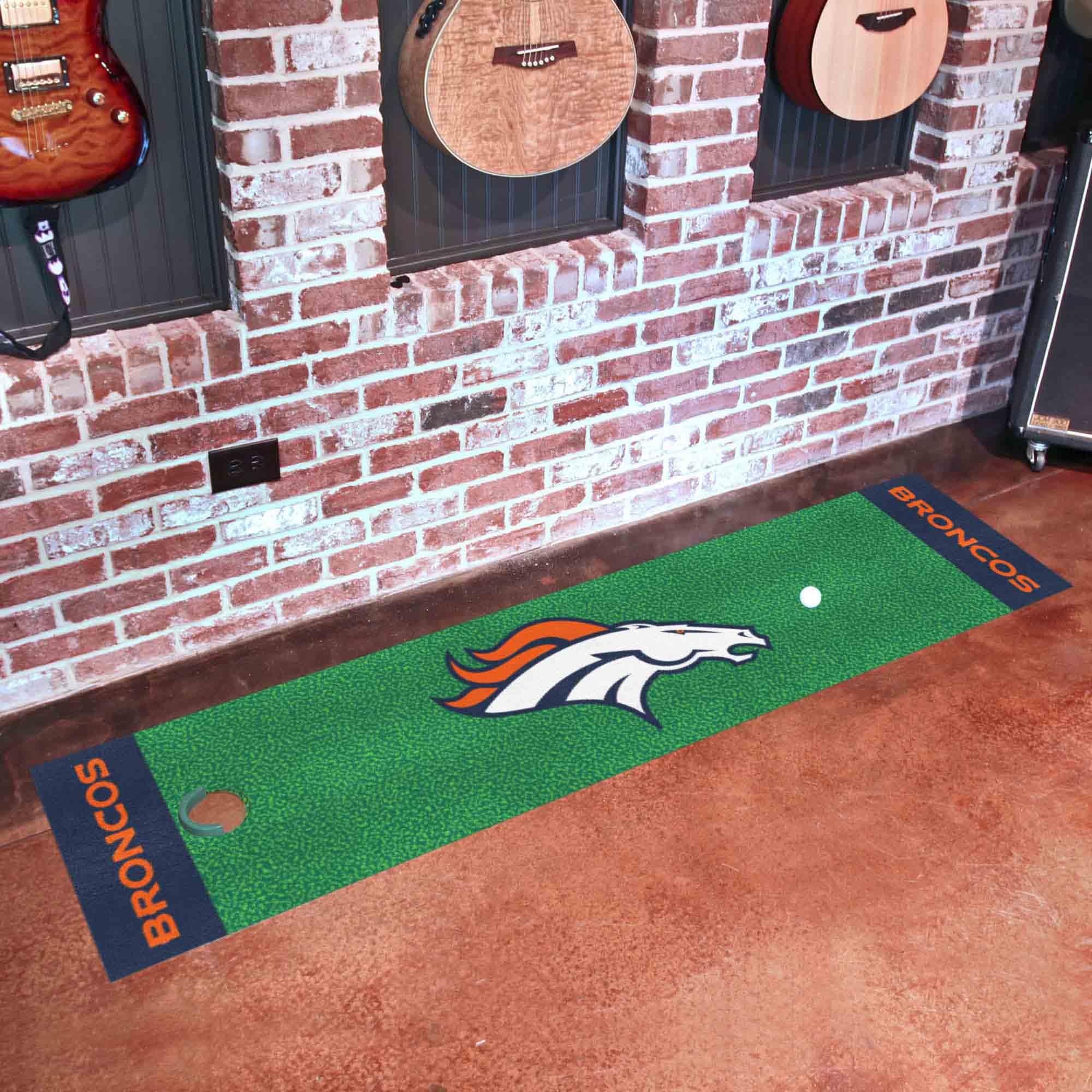 Fanmats - 9010 Nfl Denver Broncos Nylon Face Putting Green Mat , 18''X72''
