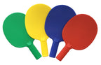 Plastic Ping Pong Paddles - Complete Set Of 4 Durable Multi-Color, Blue, Red, Green, Yellow Paddles For Kids Or Outdoor Tables A