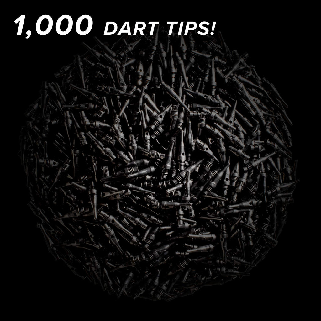 Viper Dart Accessory: Tufflex S.S. (Super Short) 2Ba Thread Soft Tip Dart Points, Black, 1000 Pack