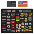 Zesion Black Tactical Patch Display Panel Holder Board, Collapsible Tactical Patch Display Rack Military Patch Mounting Plate Wi