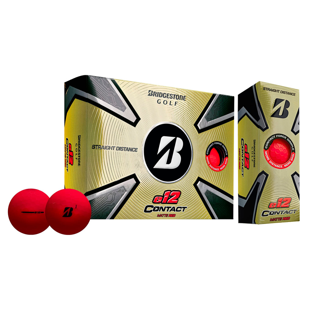 Bridgestone Golf E12 2023 Contact Golf Balls, Red