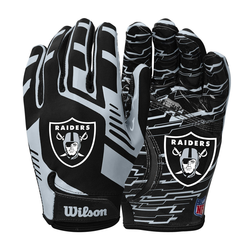Wilson Nfl Stretch Fit Football Gloves - Youth, Las Vegas Raiders