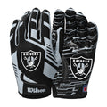 Wilson Nfl Stretch Fit Football Gloves - Youth, Las Vegas Raiders