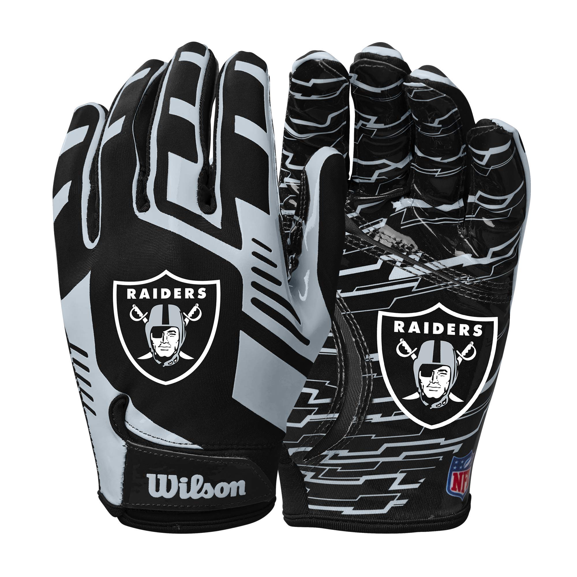 Wilson Nfl Stretch Fit Football Gloves - Youth, Las Vegas Raiders