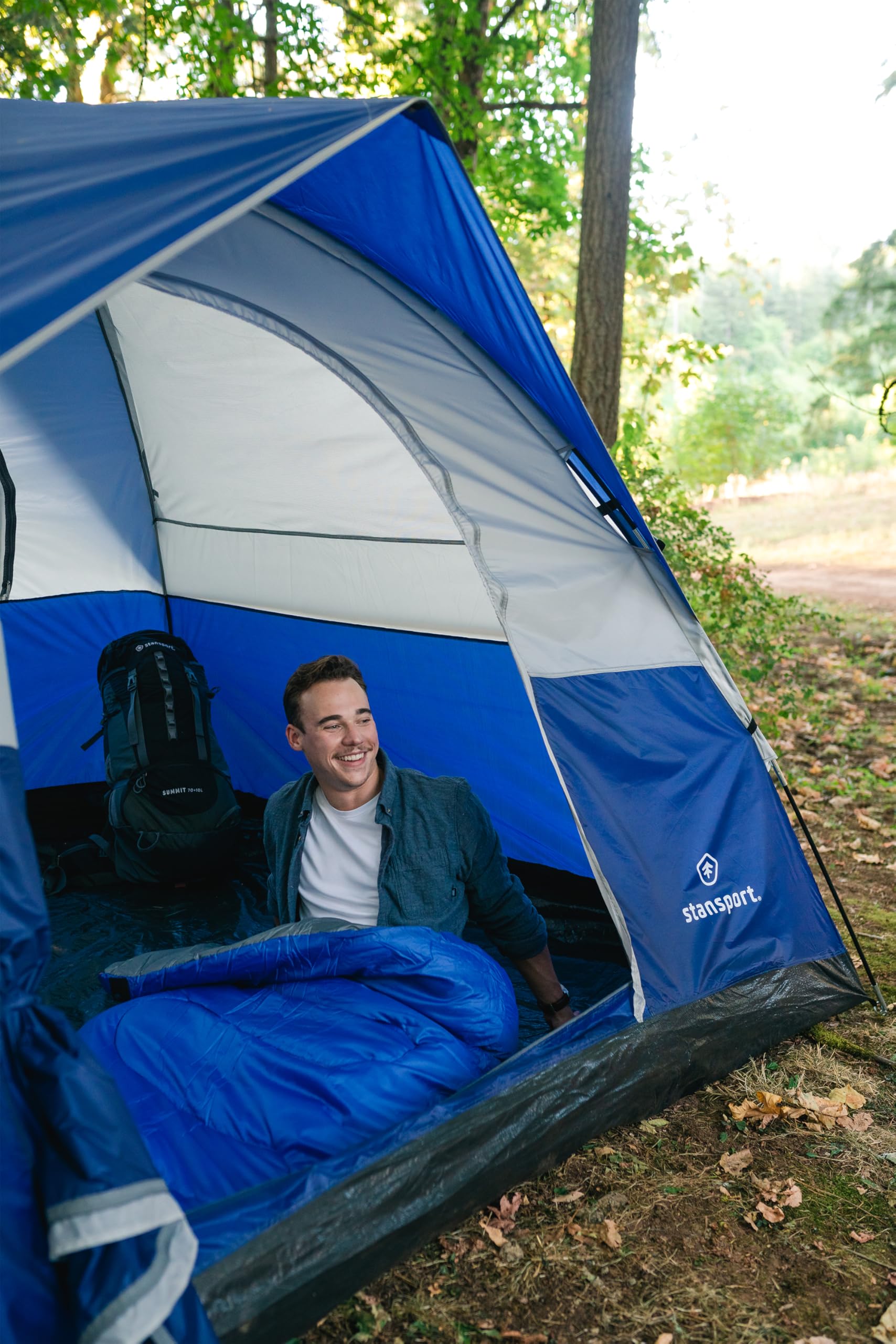 Stansport Explorer 4 Lb.-33 In X 75 In Rectangular Sleeping Bag , Blue