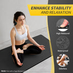 Cambivo Yoga Mat For Women Men Kids, 72'' X 24'' Tpe Yoga Mats, 1/4 & 2/5 Inch Extra Thick Yoga Mat Non Slip, Workout Mat With C