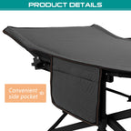 Lilypelle Folding Camping Cot Xl, Heavy Duty Sleeping Cots With Carry Bag, Double Layer Oxford Portable Travel Camp Cots For Hom