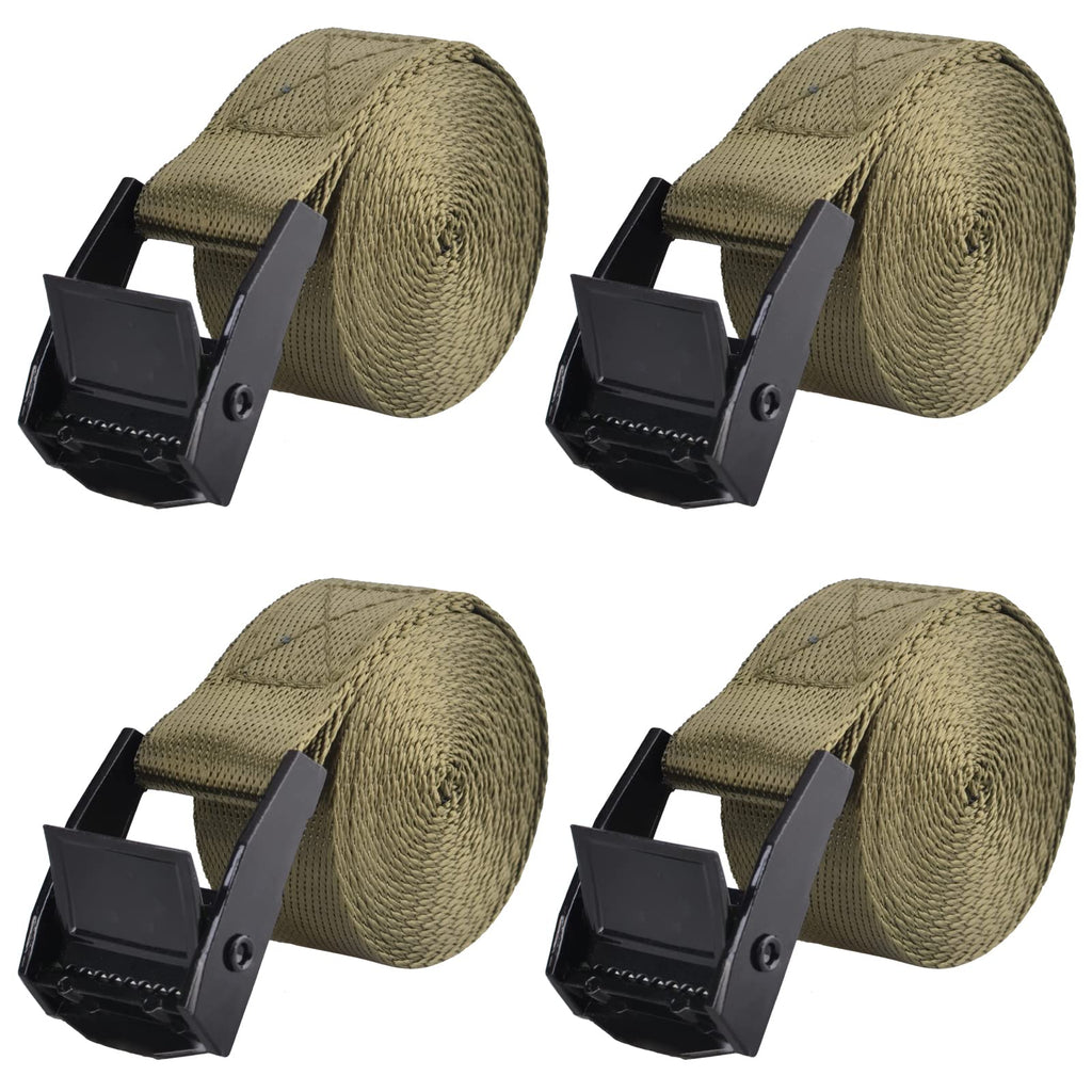 Triwonder Cinch Tie Down Strap Lashing Straps Heavy Duty Nylon Straps With Cam Buckles For Cargo, Trucks, Boat, Motorcycle,Sup, 