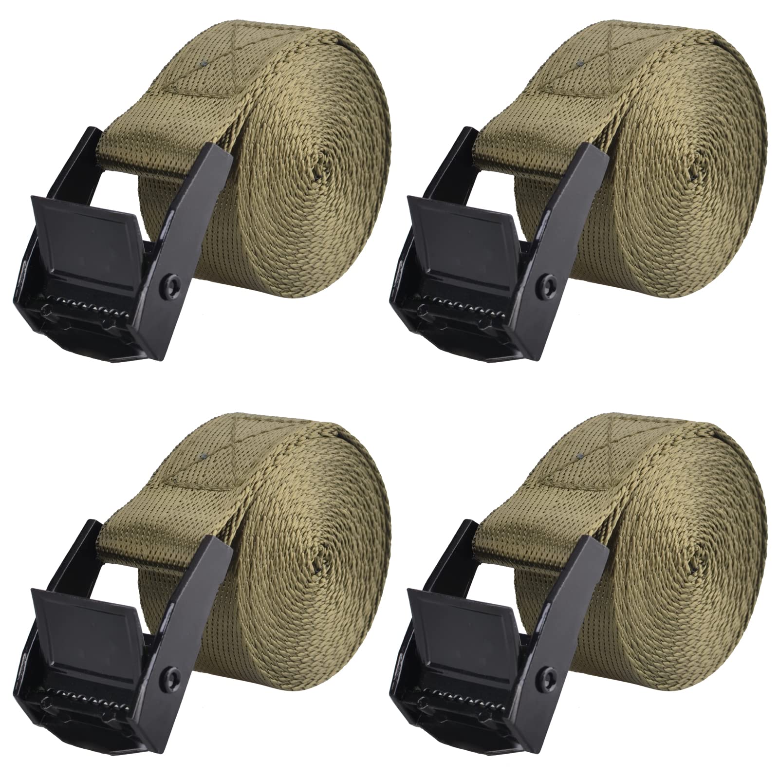 Triwonder Cinch Tie Down Strap Lashing Straps Heavy Duty Nylon Straps With Cam Buckles For Cargo, Trucks, Boat, Motorcycle,Sup, 