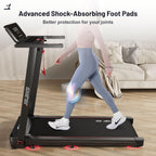 Treadmill With Desk Workstation, Walking Treadmill Pad, Portable Desk Treadmills For Home Small, Foldable Walking Pad With Handl