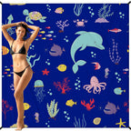 Bydoll Beach Blanket Waterproof Sandproof 78''  81'' 1-5 Adults Oversized Lightweight Large Picnic Mat Waterproof Sandproof Blan