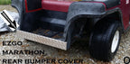 Fits Ezgo Marathon Golf Cart Powder Coated Aluminum Diamond Plate Rear Bumper Cover