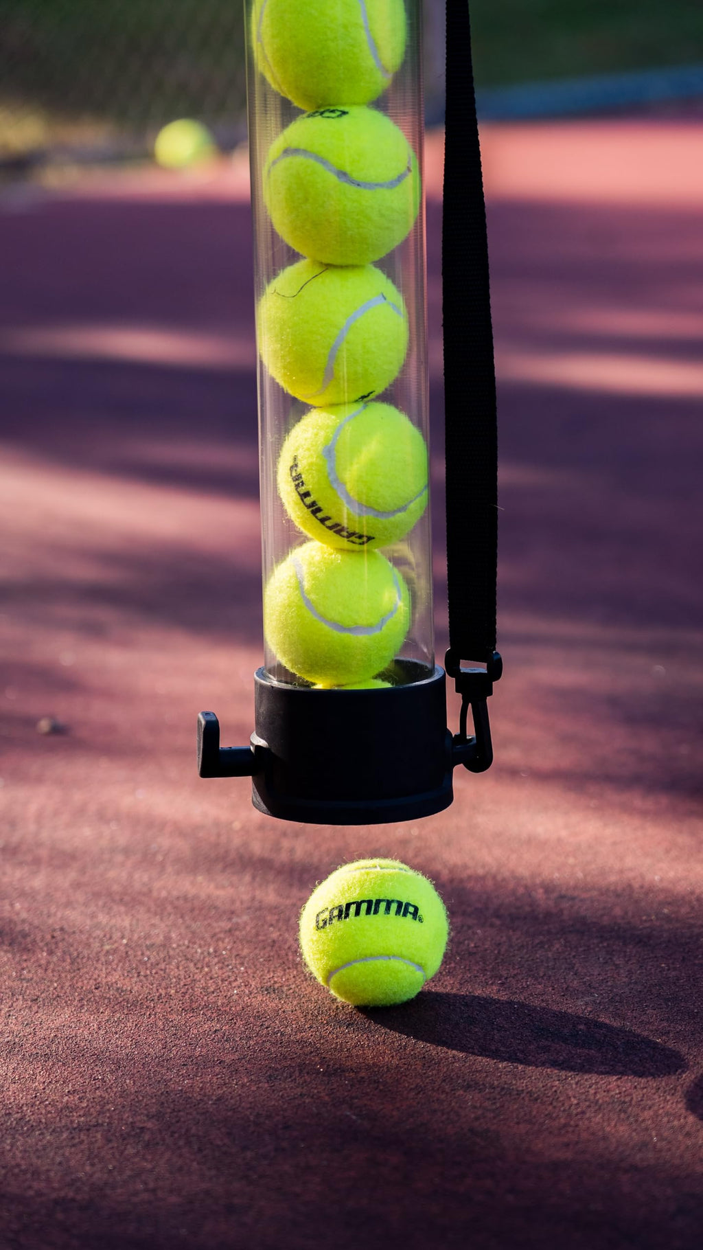 Gamma Sports Tennis Ball Tube Pickup Clear - Holds 18 Balls, Quick And Easy Pick Up, Durable Rubber End Caps, Tennis Players, Pr