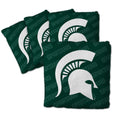 YouTheFan Officially-Licensed NCAA Michigan State Spartans Set of 4 Cornhole Bags - All Weather Regulation 6    x 6    Size - 16