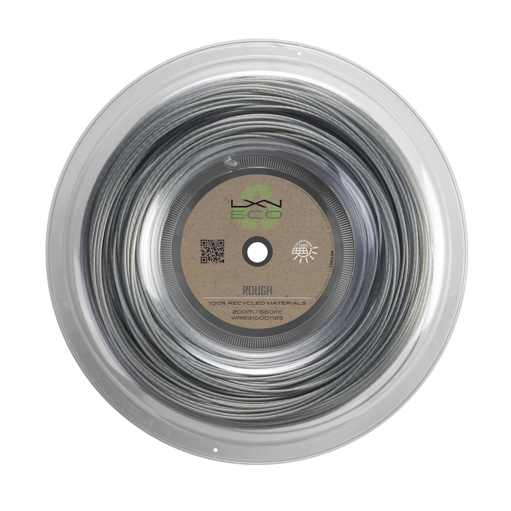 Luxilon Eco Rough 125 Tennis String - 200m Reel, Grey